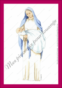 bapteme cadre uni rose marie enfant