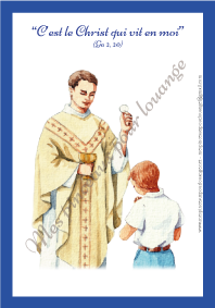 communion garcon cadre uni bleu