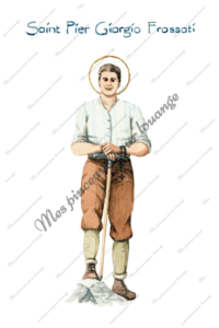 Aquarelle de saint Pier Giorgio Frassati